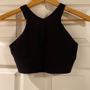New balance high neck black sports bra